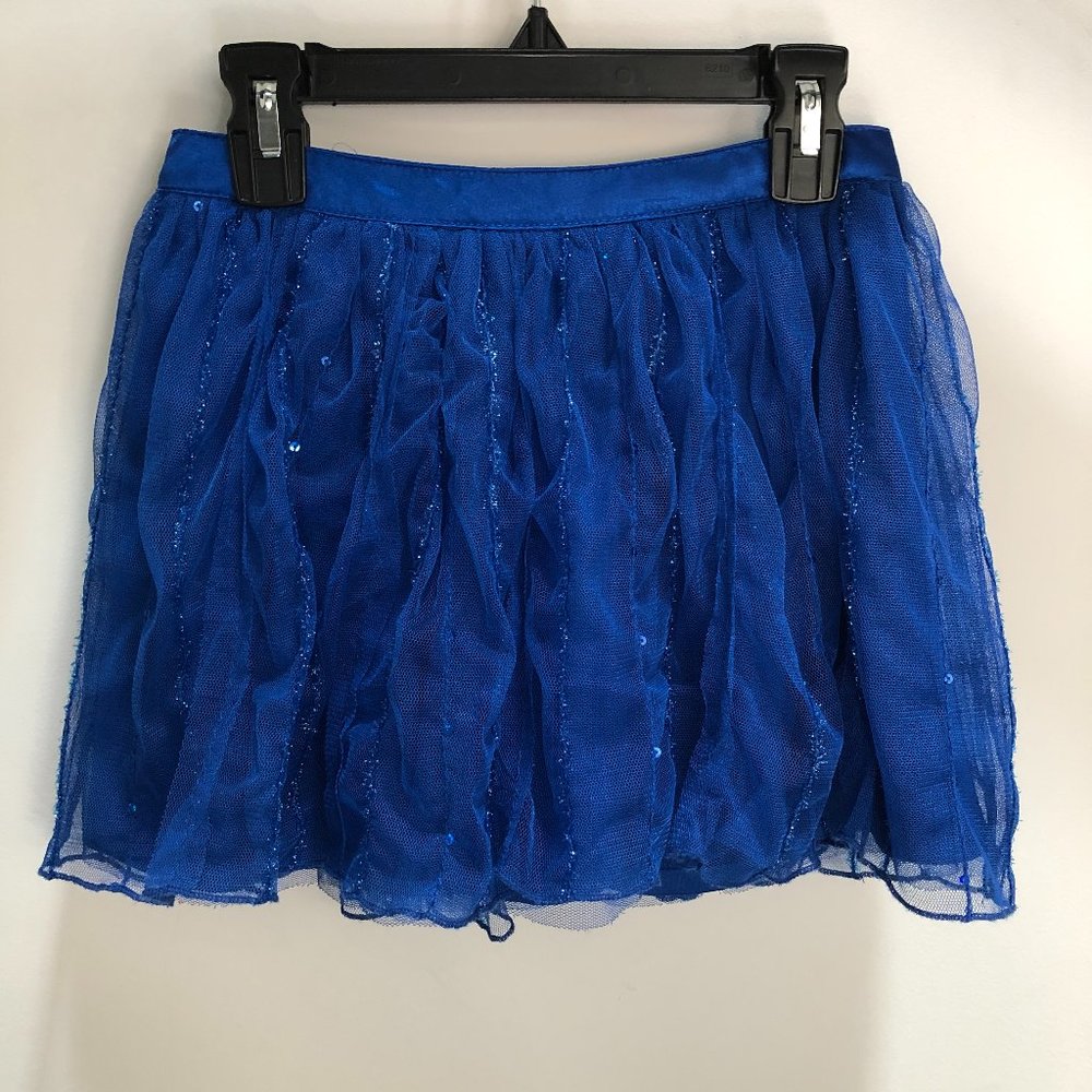 Justice Shimmery Blue Tulle Skirt / Skort